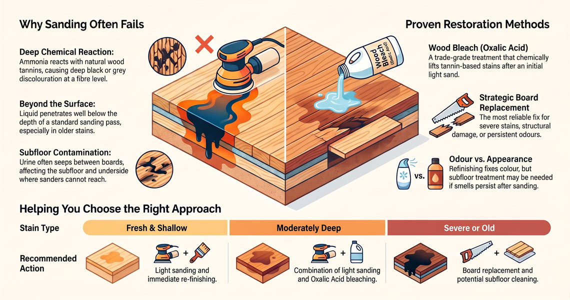 Can You Sand Out Pet Urine Stains in a Wood Floor?